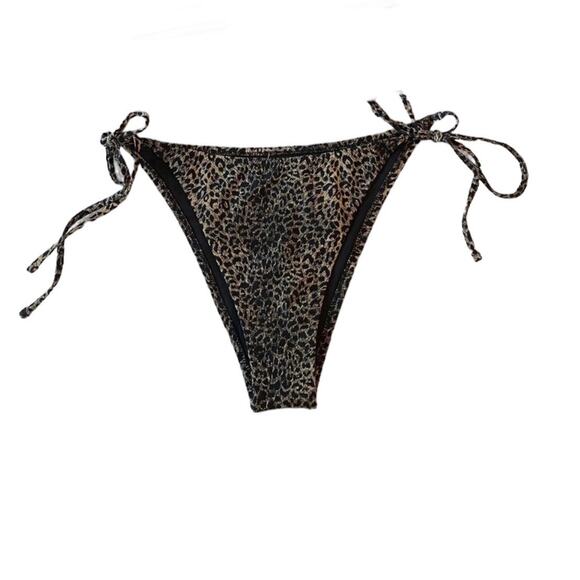 NEW Free People x Thrills Wayward String High Cut Animal Print Bikini Bottom Lg - Picture 5 of 8